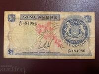 Сингапур 1 долар 1967 първа банкнота за страната