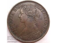 Marea Britanie 1 Farthing 1860 Victoria bronz
