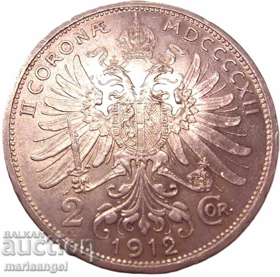 2 корона 1912 Австрия Златна Патина сребро - 5 2 корона 1912 Австрия Златна Патина сребро - 5