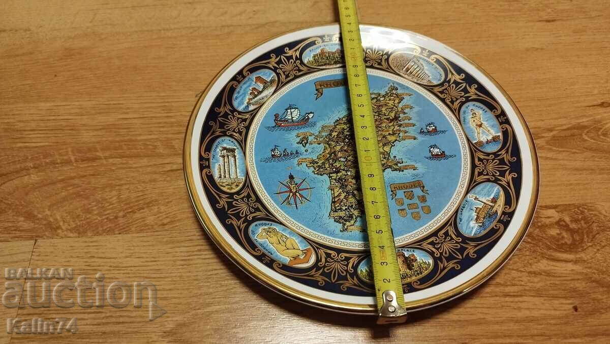 O farfurie frumoasa de portelan din Rodos-Grecia. cu preț € 14.00 | 27.38 BGN