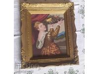 Original large tapestry "Titian's Daughter Lavinia"