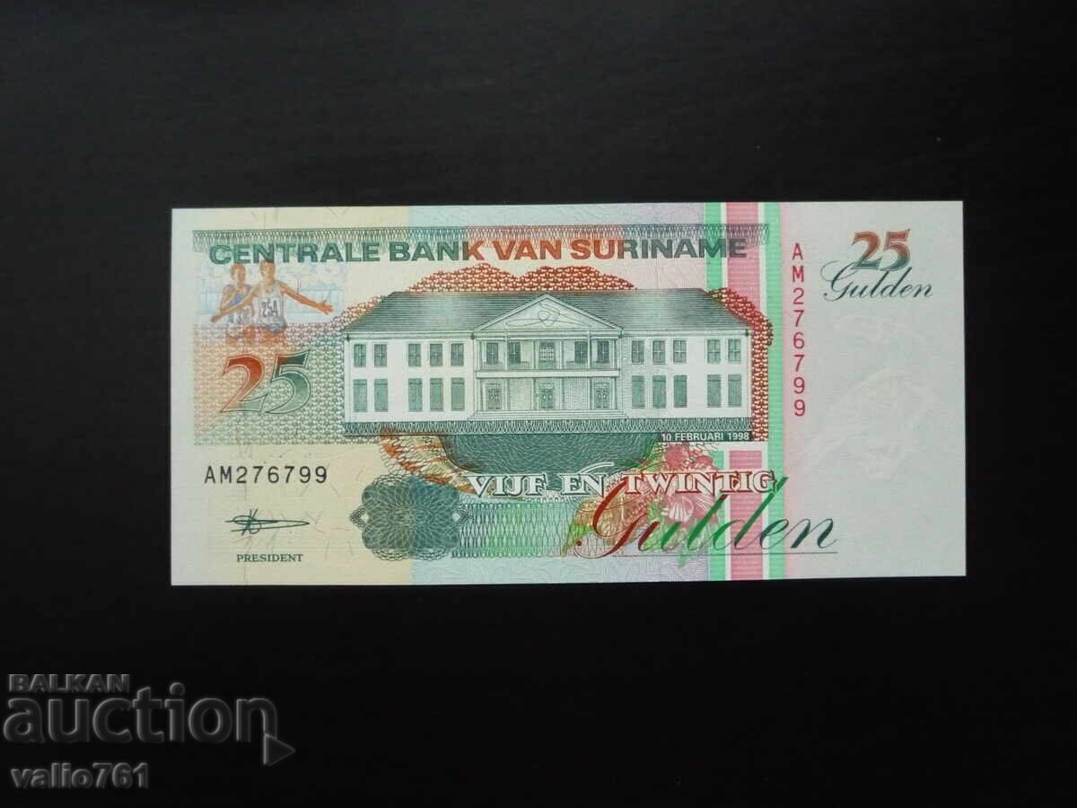 SURINAM 25 GULDENI 1998 NOUĂ UNC cu preț € 3.00 | 5.87 BGN