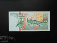 SURINAME 25 GUILDERS 1998 NEW UNC