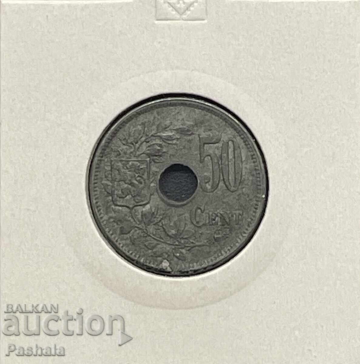 Belgia 50 cenți 1918