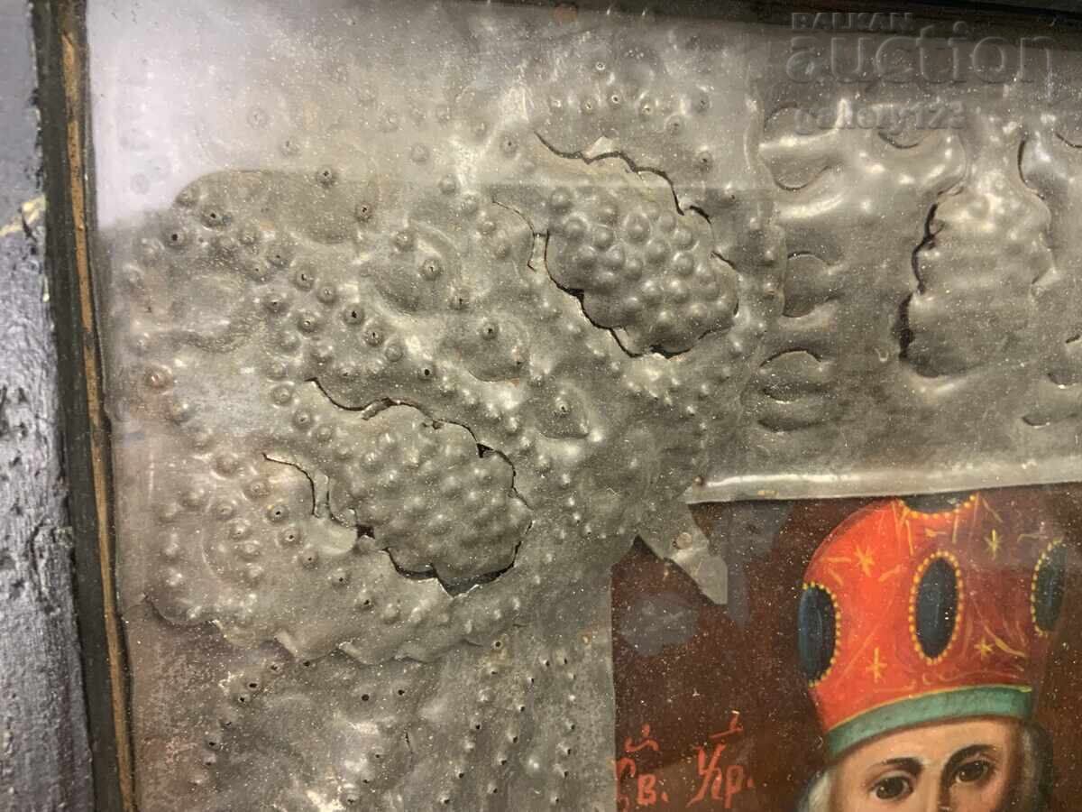 Delivery of Old painted icon, Tsarist Russia, St. Nicholas