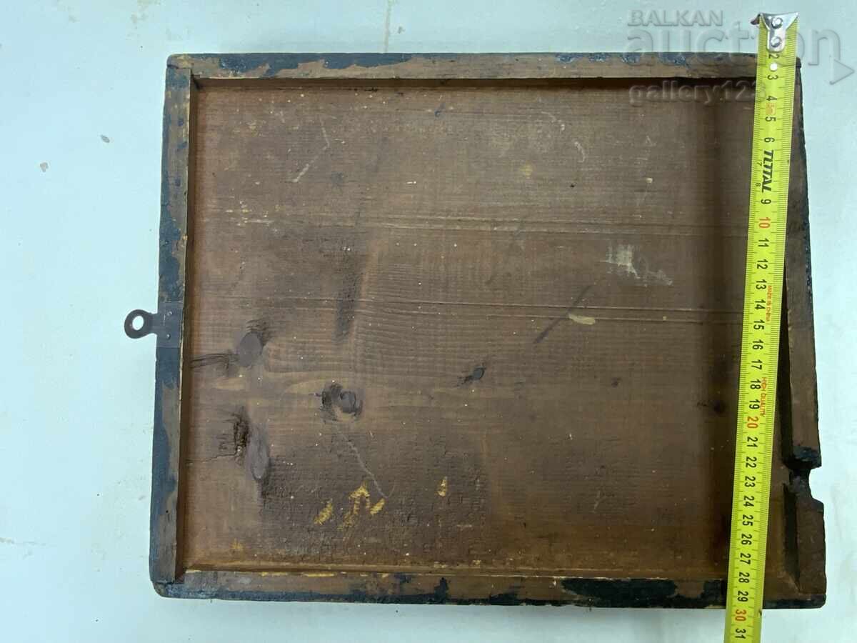 Old painted icon, Tsarist Russia, St. Nicholas - 7