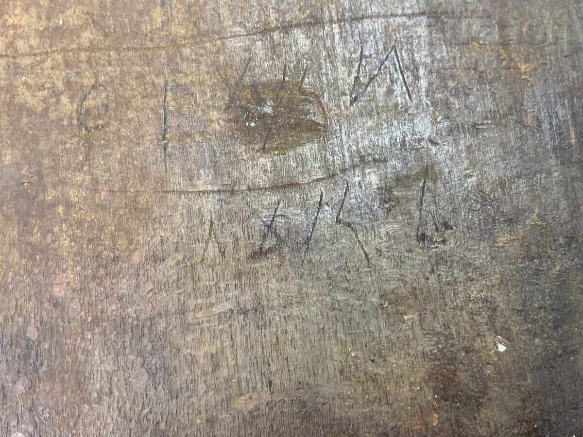 Old Tryavna painted icon triptych Virgin Mary with Child - 6