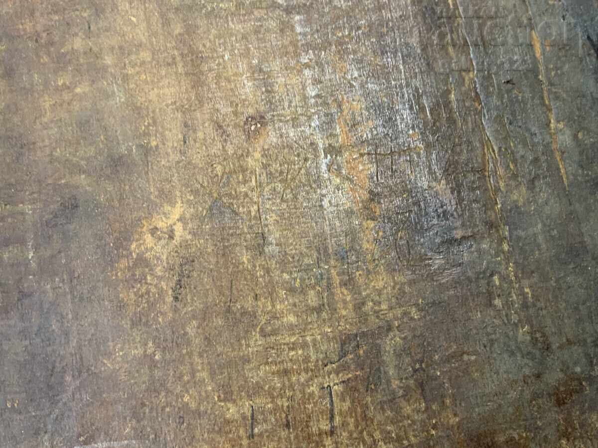 Old Tryavna painted icon triptych Virgin Mary with Child - 7