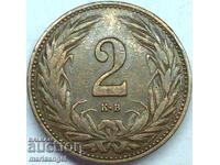 Унгария 2 филера 1909 бронз