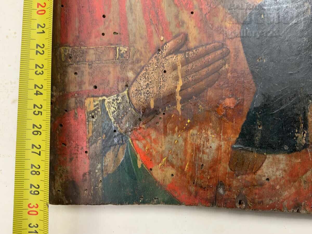 Auction  Tsarist Russia old painted icon Theotokos with the Christ Child