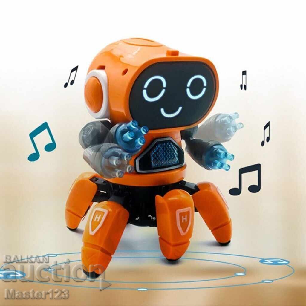 Mini robot dansator cu lumini LED și rotație la 360 de grade cu preț € 11.00 | 21.51 BGN