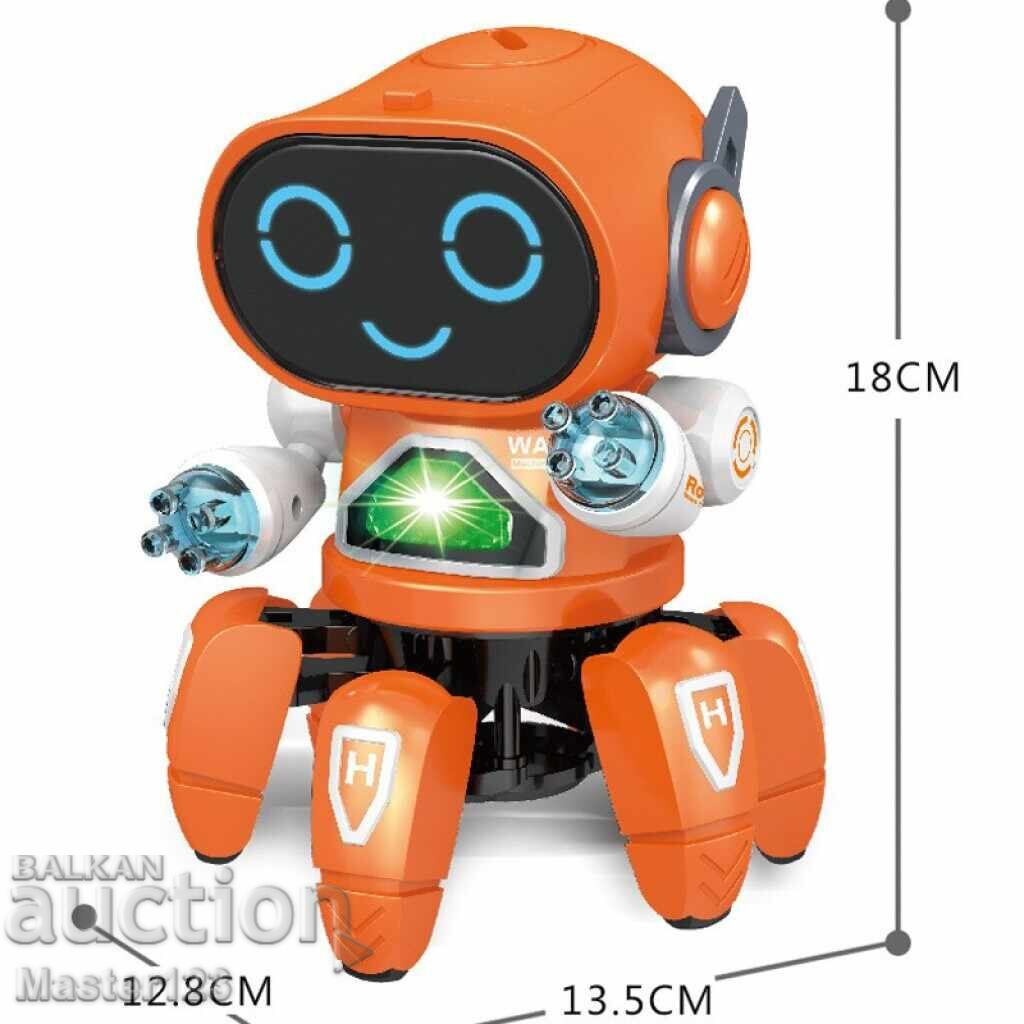 Livrarea Mini robot dansator cu lumini LED și rotație la 360 de grade