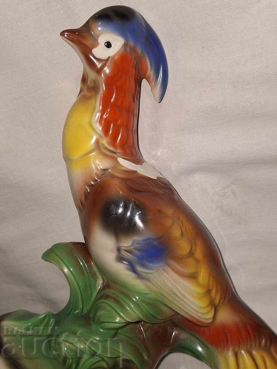 Аукцион Стара голяма порцеланова фигура папагал