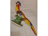 Παλαιό μεγάλο πορσελάνινο ειδώλιο παπαγάλου
