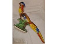 Παλαιό μεγάλο πορσελάνινο ειδώλιο παπαγάλου