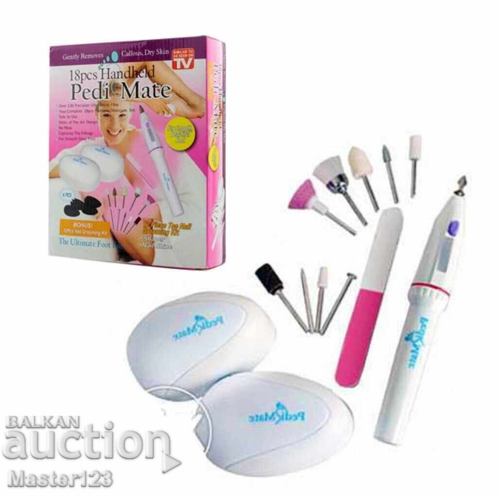 Set pentru manichiură și pedichiură acasă Pedi Mate