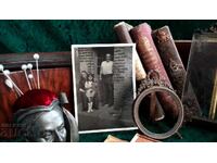 Old photo photograph Girl with teddy bear