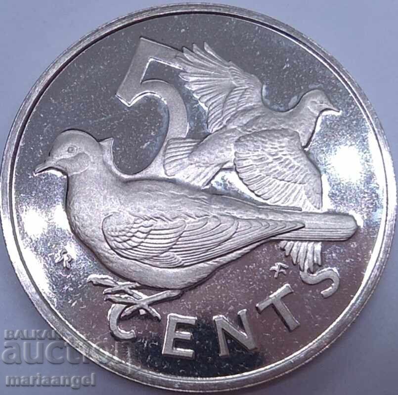 Δημοπρασία 5 λεπτά 1973 PROOF UNC Βρετανικές Παρθένοι Νήσοι