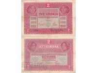 tino37- ΑΥΣΤΡΙΑ-ΟΥΓΓΑΡΙΑ - 2 KRON - 1917 - F+