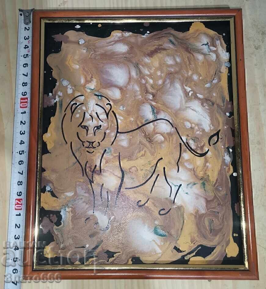 Pictură în ulei pe placă
