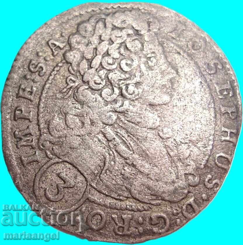 3 kreĭtsar’ 1709 Austria Iosif I Boemia RDR - rară - 7