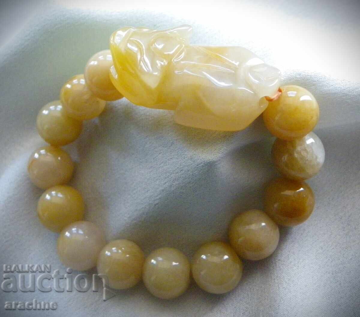 Hryvnia for luck from copper jade - Pixiu - 5