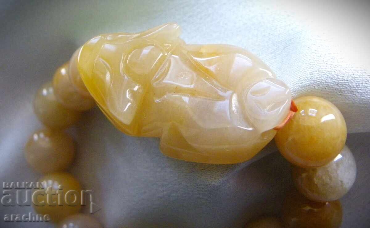 Hryvnia for luck from copper jade - Pixiu - 6