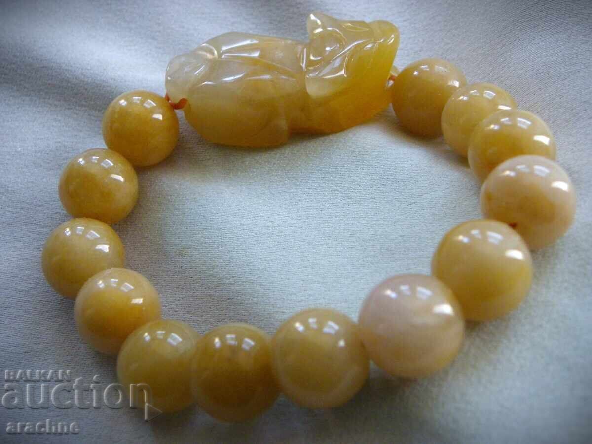 Hryvnia for luck from copper jade - Pixiu