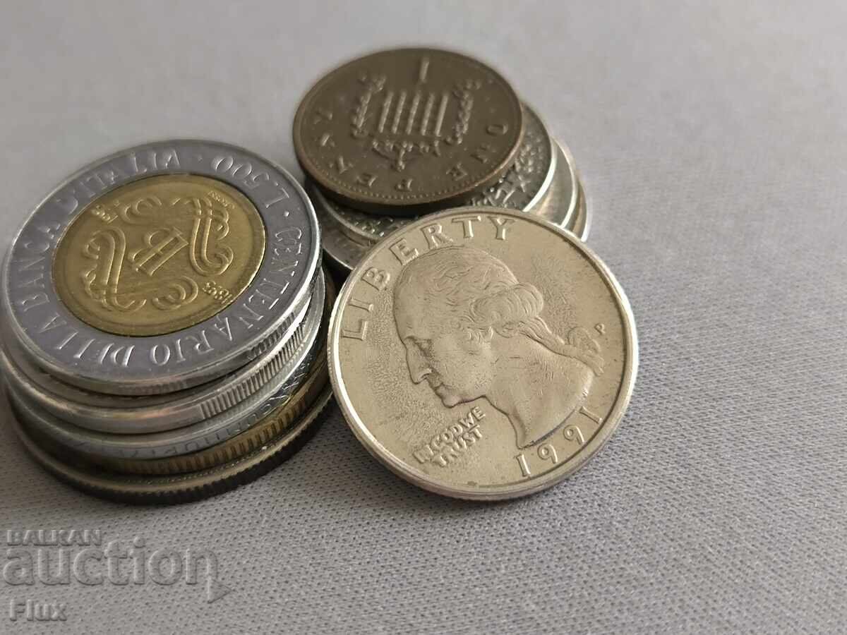 Νόμισμα - ΗΠΑ - 1/4 (τέταρτο) δολάριο | 1991 με τιμή € 1.00 | 1.96 BGN
