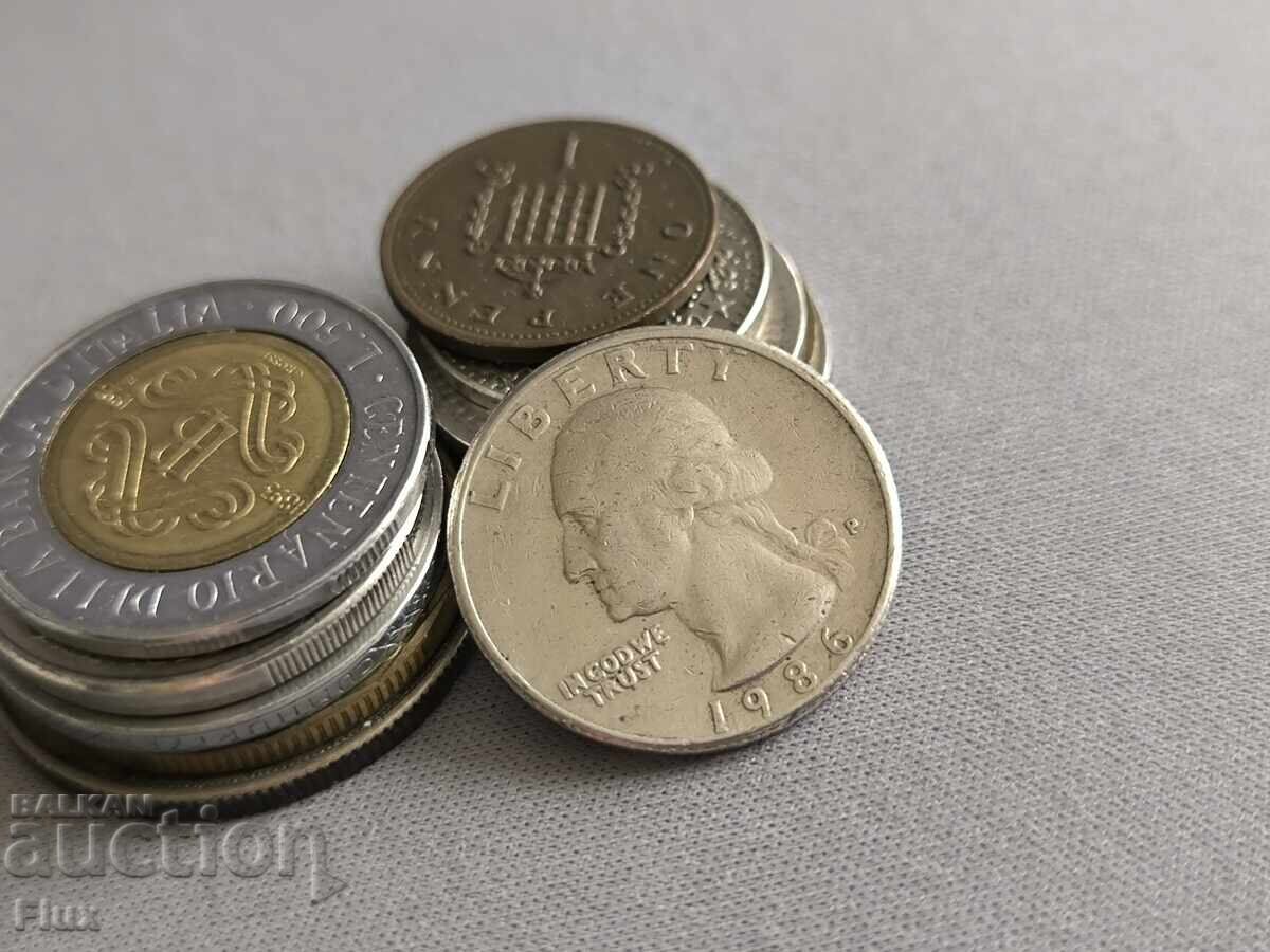 Monedă - SUA - 1/4 (sferturi) dolar | 1986 cu preț € 1.00 | 1.96 BGN