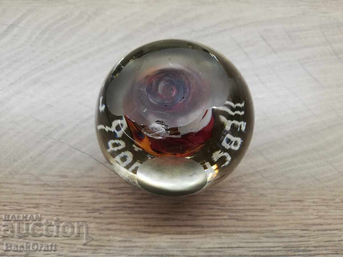 Соц Стъклена топка,Преспапие Футбол ФК Левски Спартак София - 6