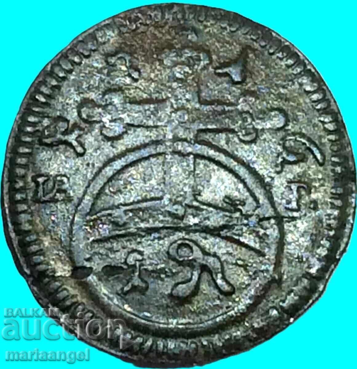 Saxony 1 Pfennig 1717 Γερμανία - σπάνιο νόμισμα! - 5