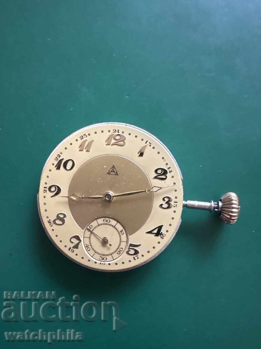Licitație Mecanism de ceas de buzunar Alpina Cal. 273A. Rar. Funcționează