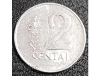 2 centai Lithuania 1991