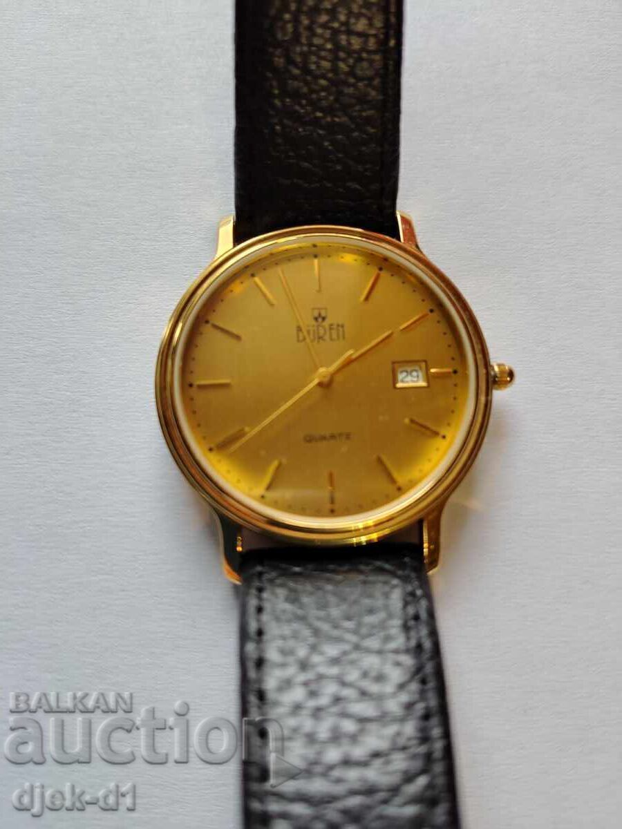 "BUREN"-cuarț, placat cu aur, elvețian "BUREN"-cuarț, placat cu aur, elvețian