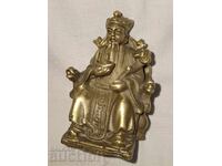 Veche figură de bronz, sculptură -- Zeul bogăției