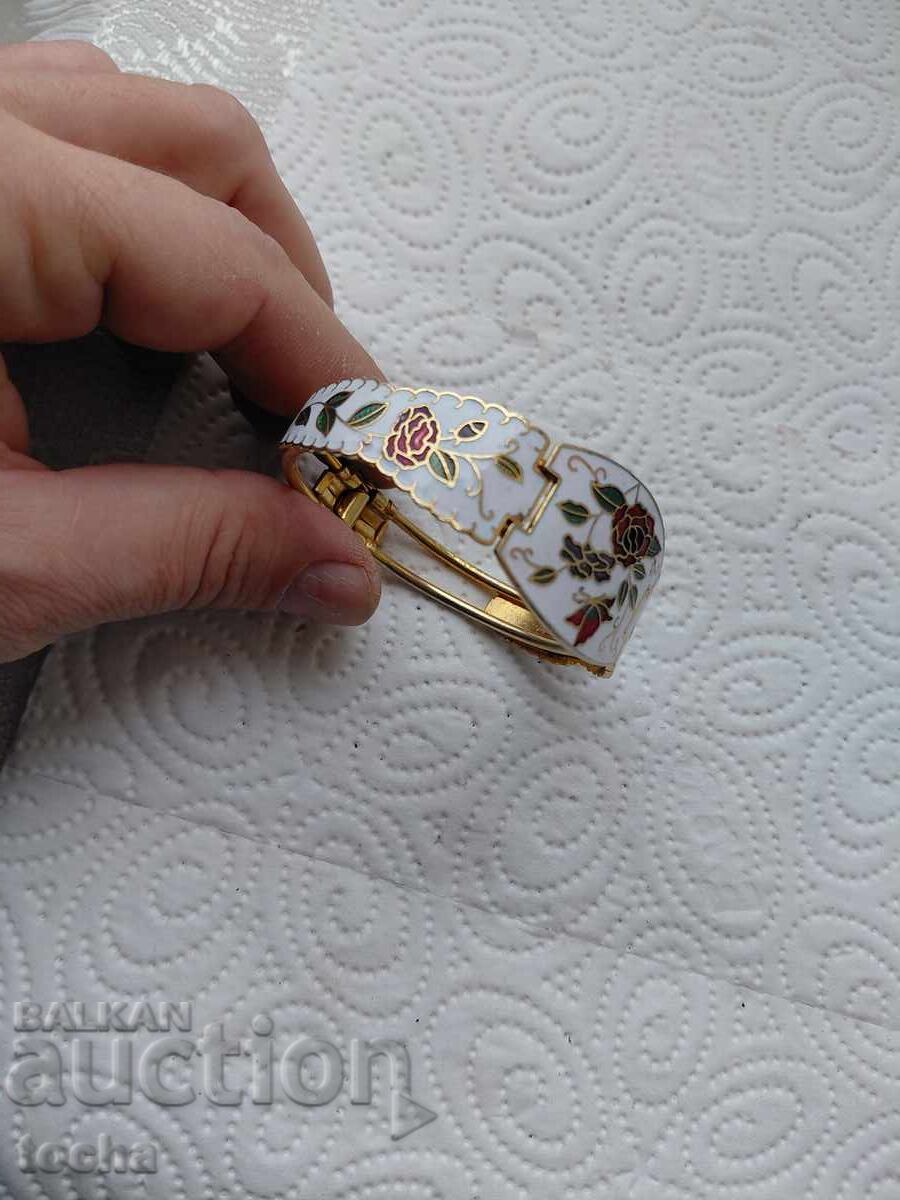 Auction  Old enameled bracelet, great