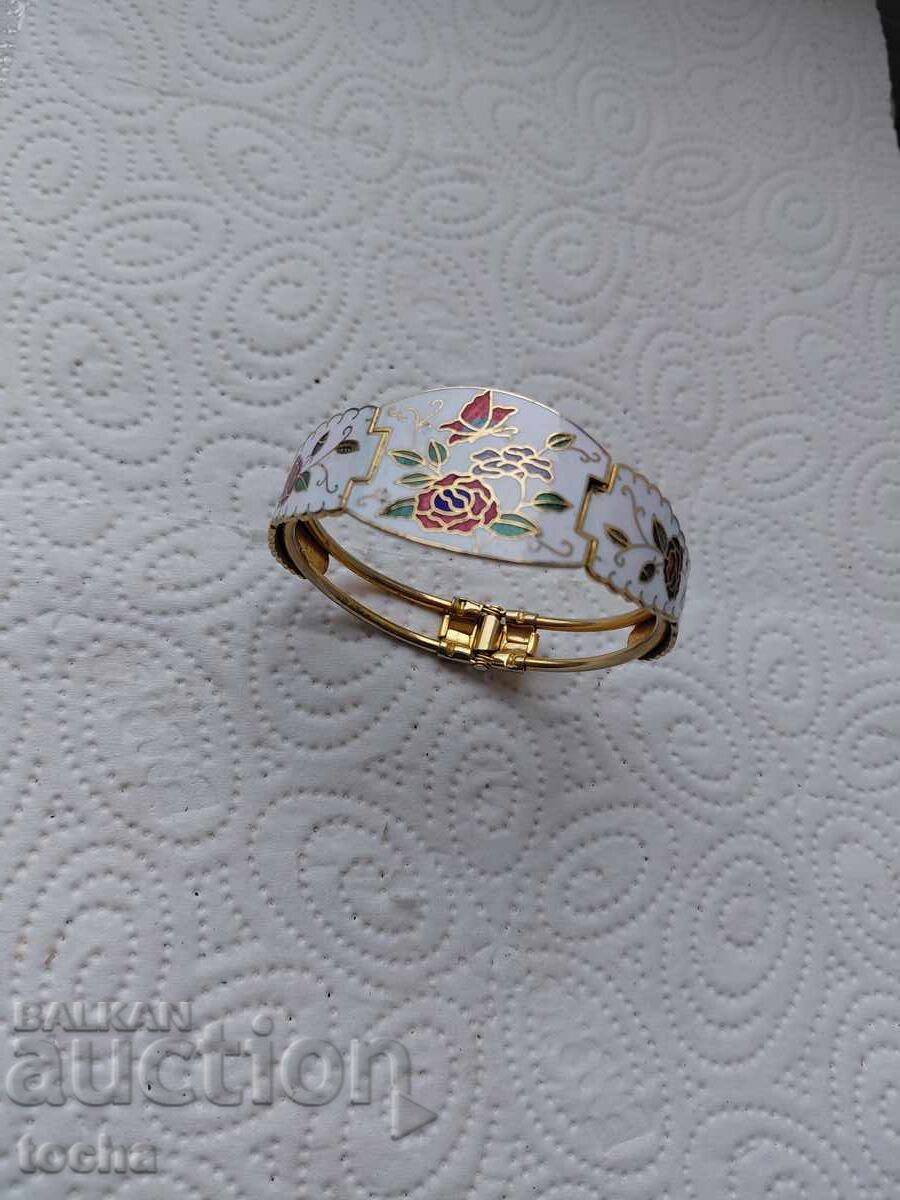 Old enameled bracelet, great