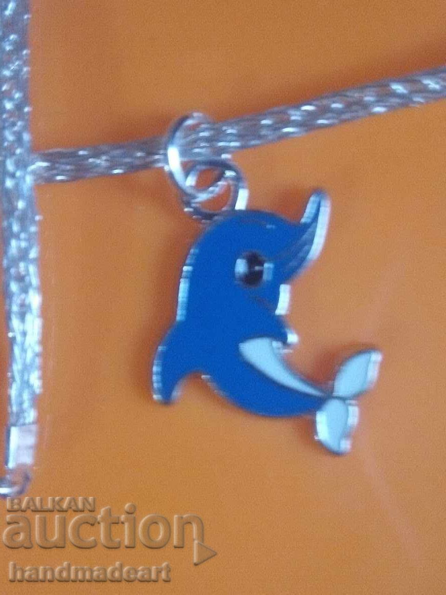 Silver-plated Necklace with Dolphin