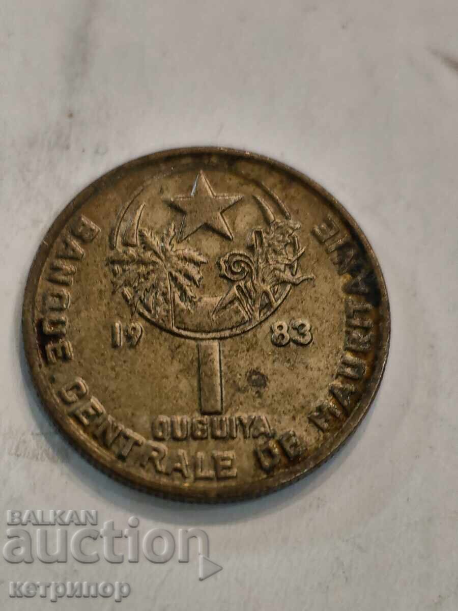 1 ουγκιά Μαυριτανίας 1973 χάλκινος
