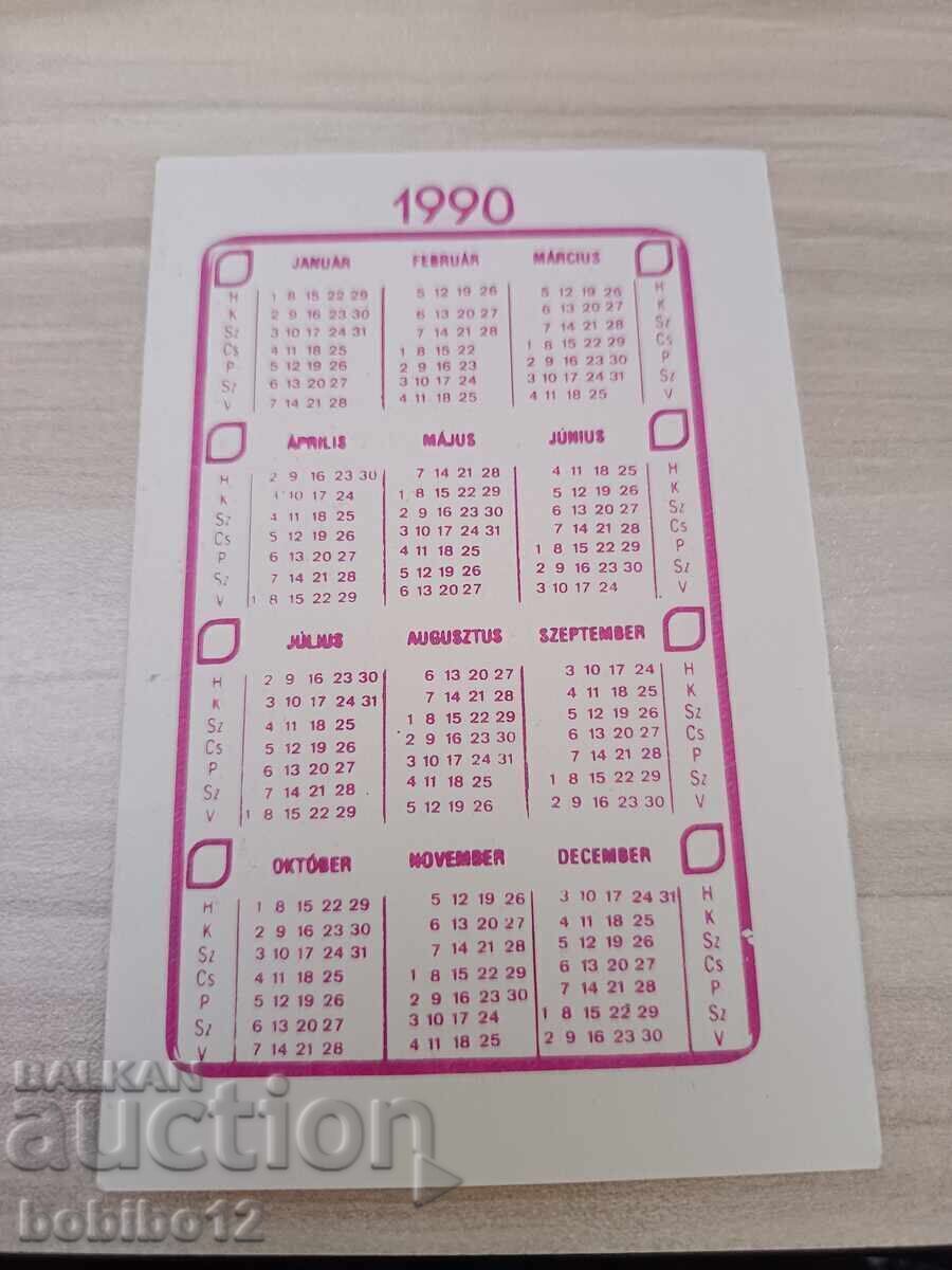 Licitație Calendar retro Sting 1990 - 7/11cm Licitație Calendar retro Sting 1990 - 7/11cm