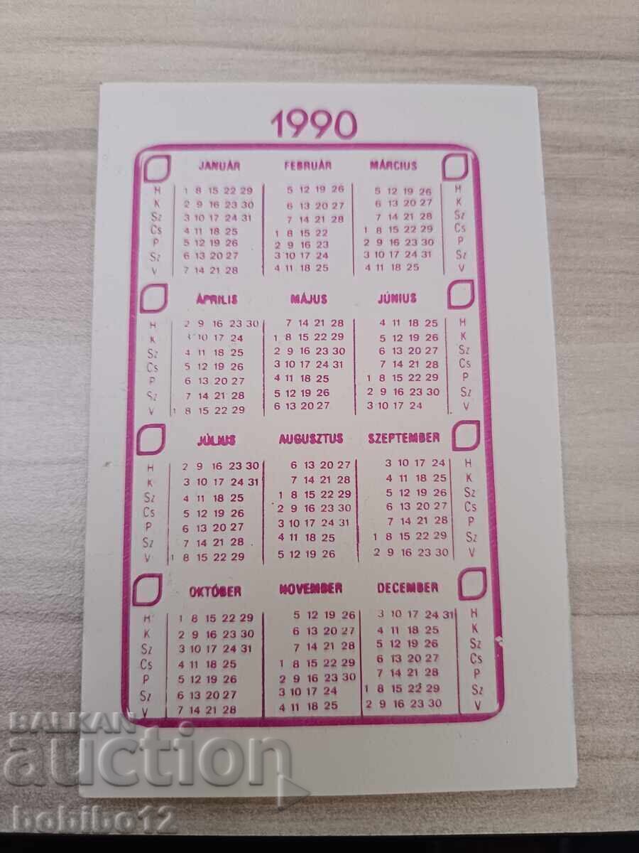 Calendar retro Sting 1990 - 7/11cm - 5 Calendar retro Sting 1990 - 7/11cm - 5