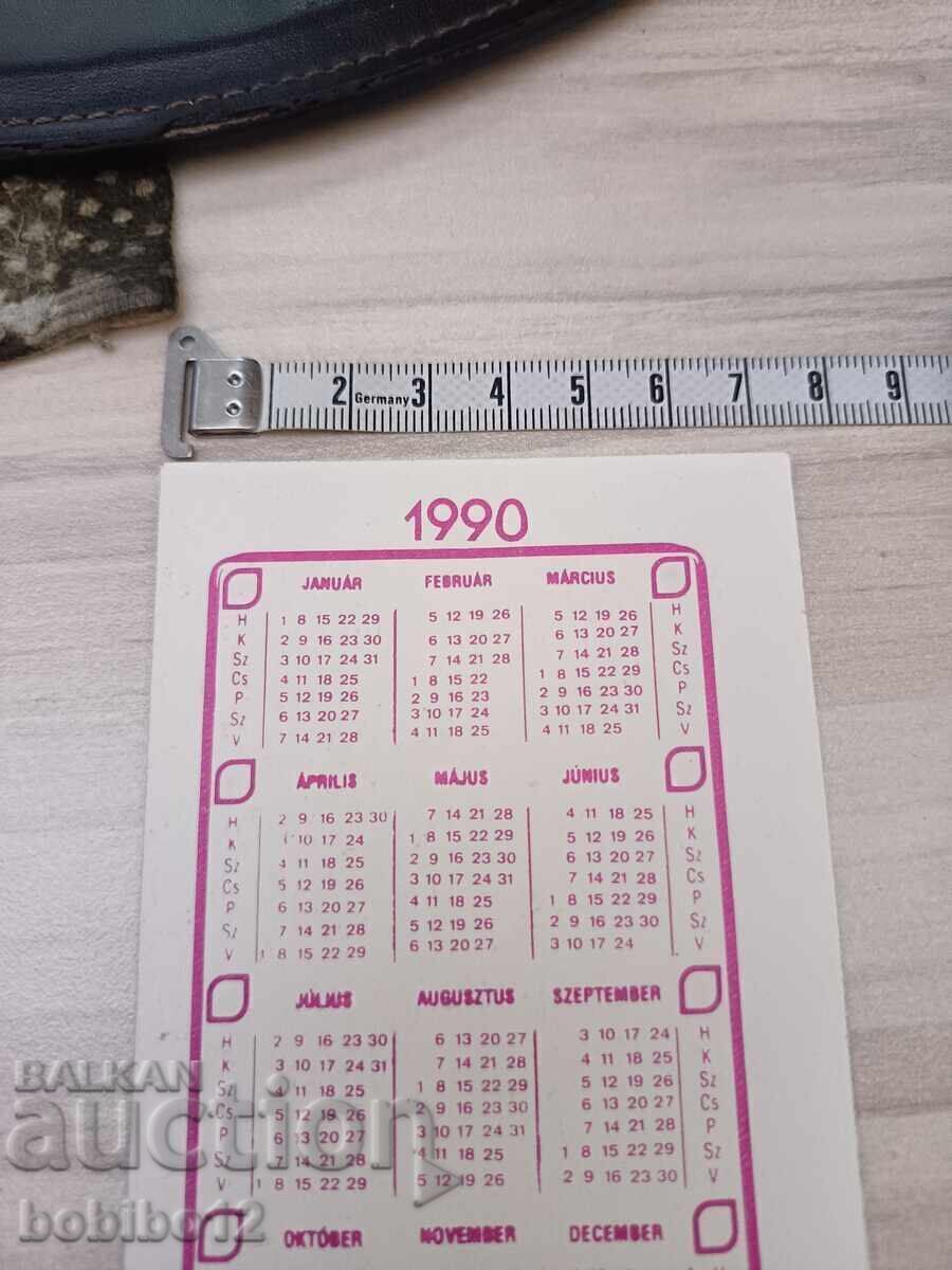 Calendar retro Sting 1990 - 7/11cm - 6 Calendar retro Sting 1990 - 7/11cm - 6