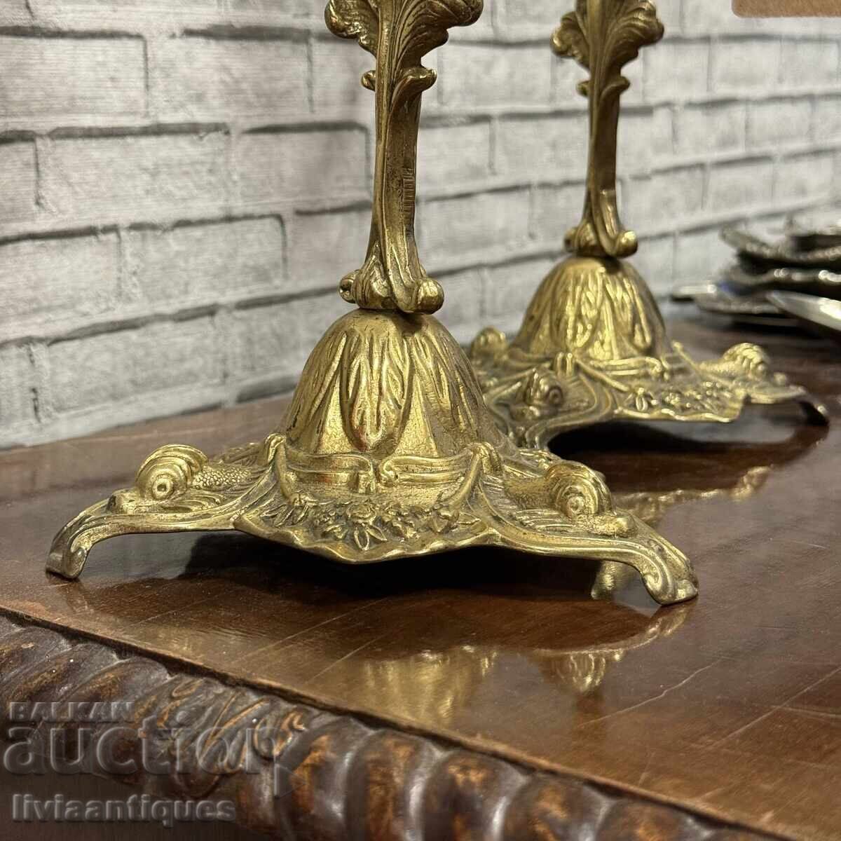 Доставка на Месингови свещници като ново, комплект от 2, класически стил