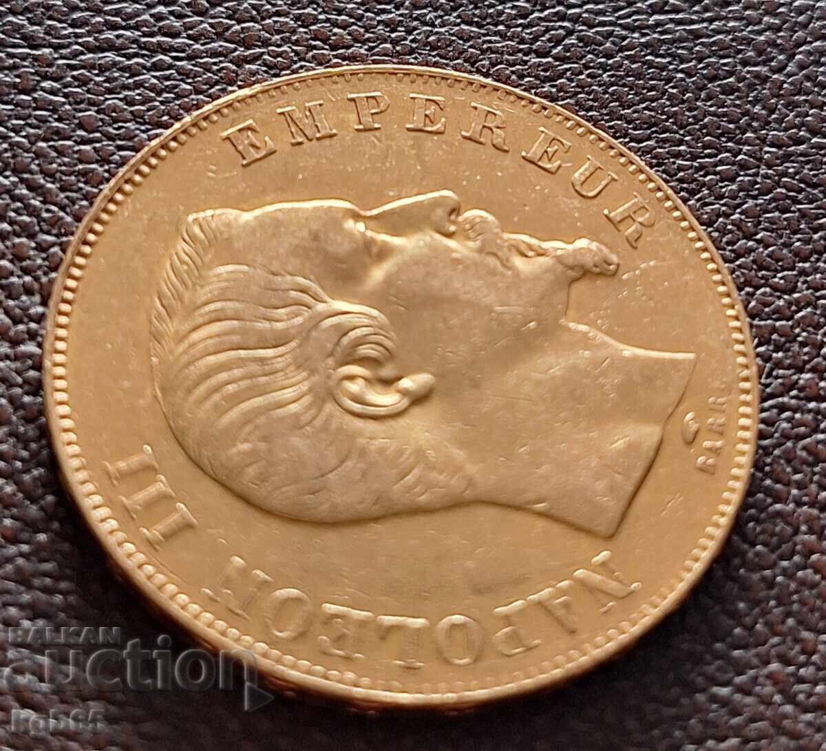 50 φράγκα χρυσός 1857 μ.Χ. Ναπολέων Γ' - 5