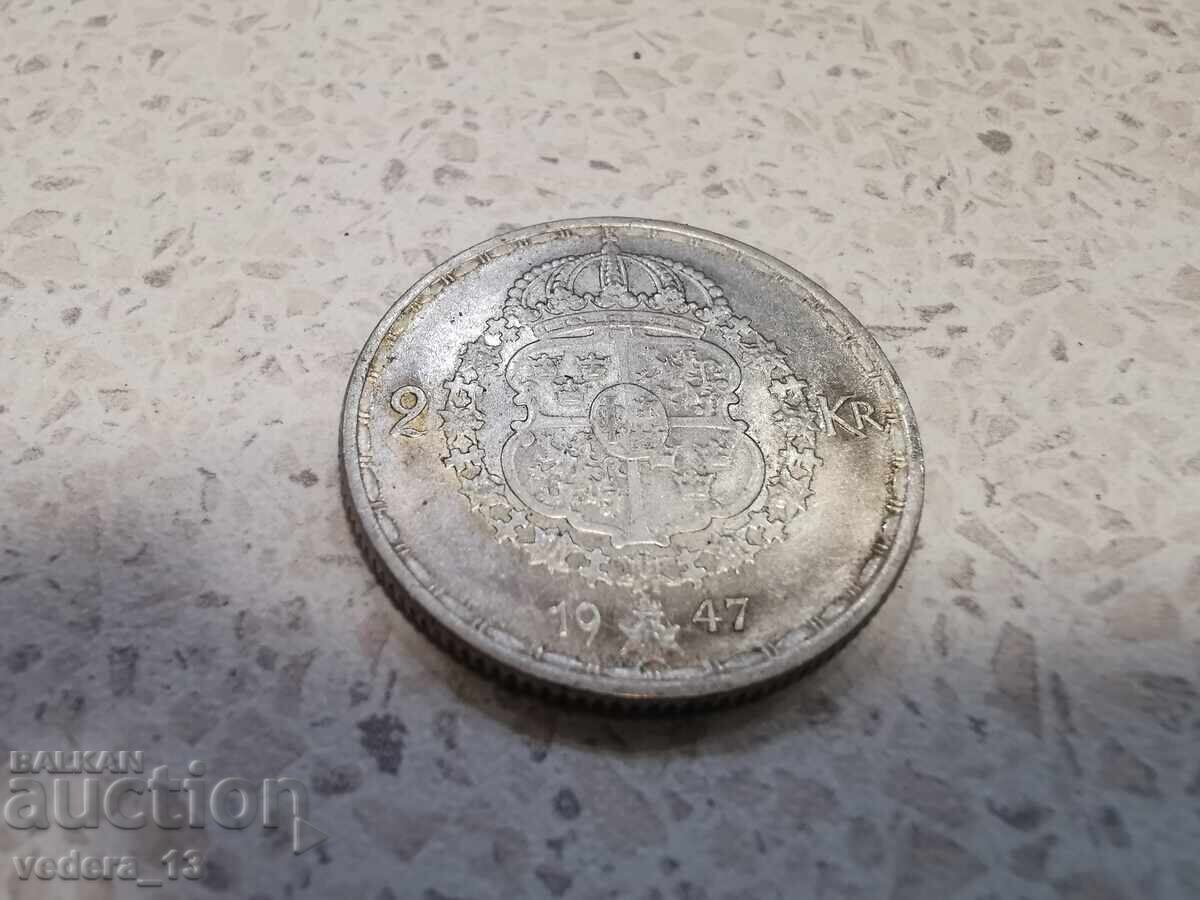 2 kr 1947- argint cu preț € 45.00 | 88.01 BGN