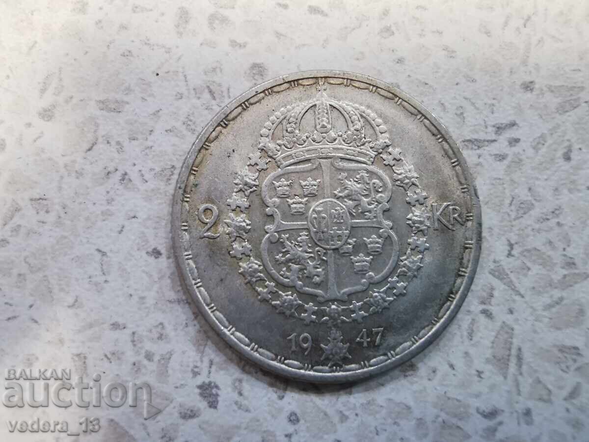 2 kr 1947- argint