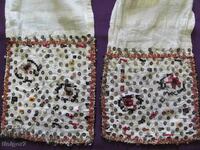 19век кенарена кърпа, мъниста и пайети 140х17см.