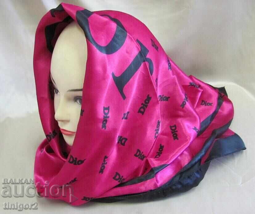 Дамски шал DIOR 100% коприна , 95х95см. - 5