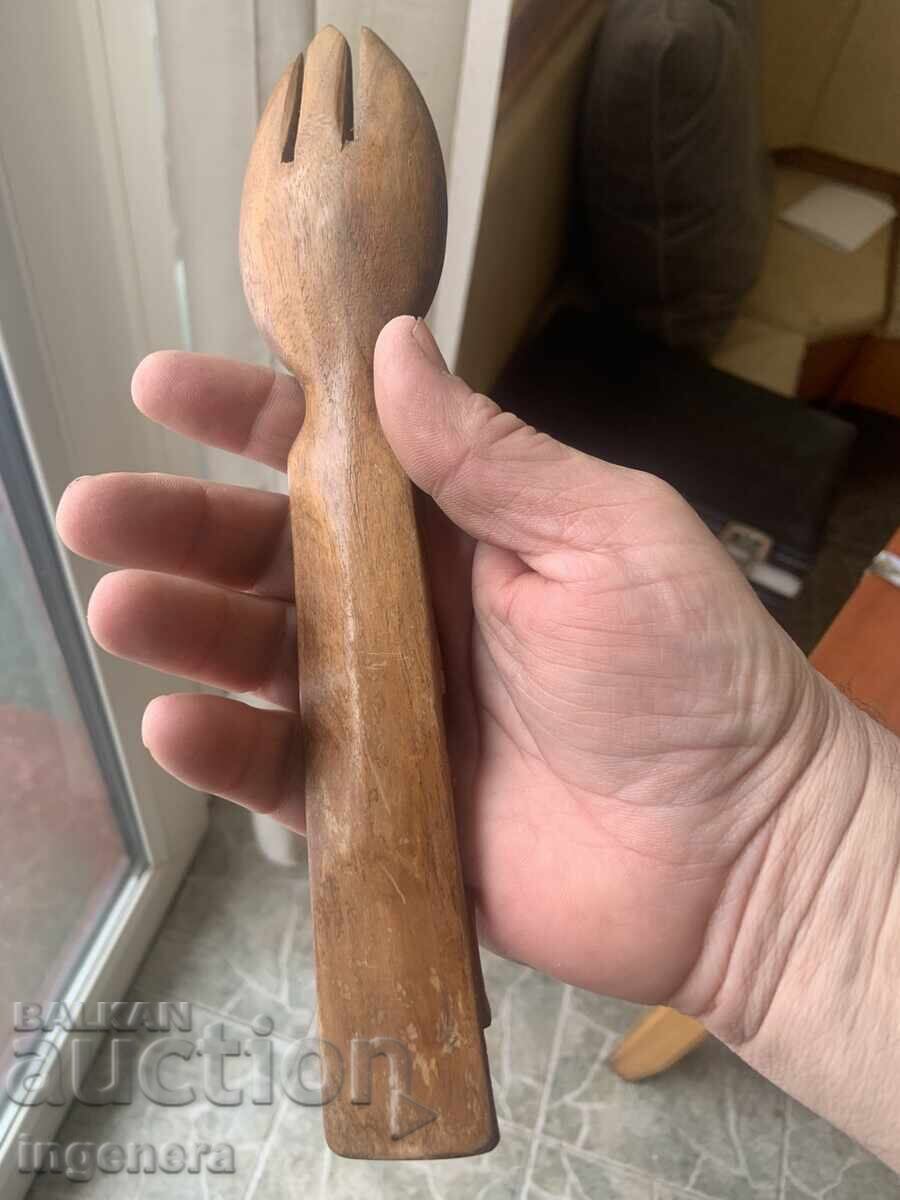 Wood carving fork souvenir - 6
